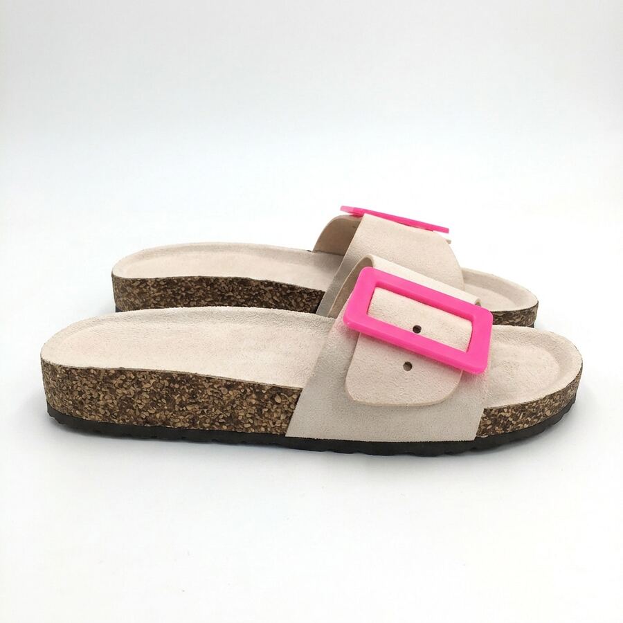 Clasp Beige/Pink Slides